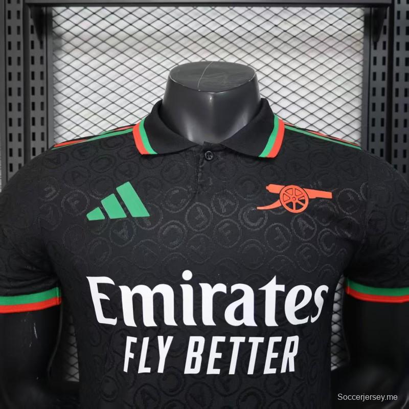 إصدار اللاعب 25/26 قميص أرسنال الأسود الخاص 25/26