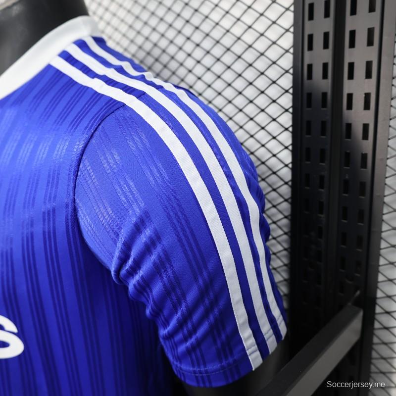 إصدار اللاعب 2025 أديداس 2025 قميص أديداس أزرق بتصميم مخطط