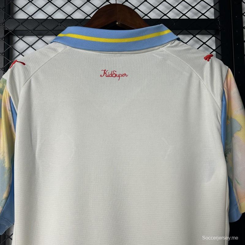 25/26 RB سالزبورغ قميص أبيض بنقشة زهور أبيض مع قميص بنقشة زهور