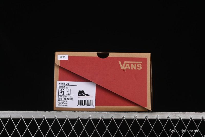 حذاء Fear of God x Vans Sk8-Hi ذو الكعب العالي من فانس باللون الأسود/الأبيض البسيط - VN0A2XS1ML5