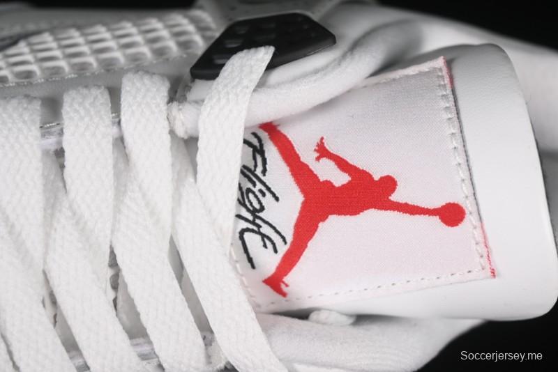 حذاء كرة السلة نايك اير جوردان 4 ريترو جوردان 4 ريترو أبيض أسمنتي - FV5029-100