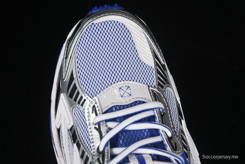 حذاء سنيكرز "بي رايت" من أوف وايت باللون الأزرق الأبيض - X.E5