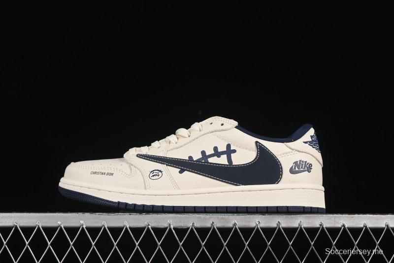 حذاء نايك ترافيس سكوت x Fragment Design x Air Jordan 1 Low OG SP SP AJ1 Collaboration - LD2025-009