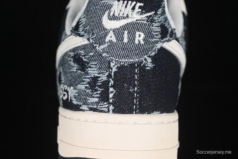 حذاء نايك اير فورس 1 '07 منخفض من نايك ستاسي كولابوريشن ريترو دنيم كاجوال - XS1958-578