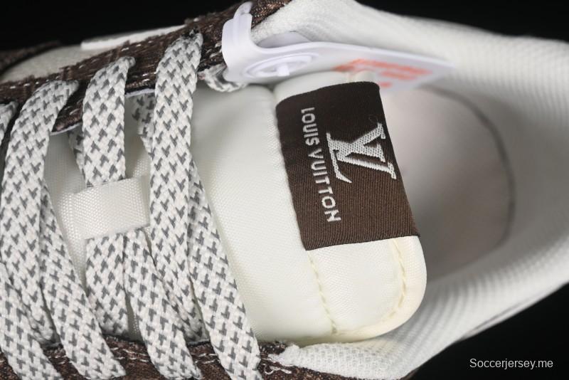 حذاء نايك اير فورس 1 '07 المنخفض من نايك اير فورس 1 '07 LV Collaboration حذاء رياضي كاجوال شبكي بيج - XS1958-552