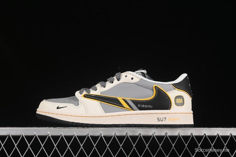 حذاء نايك ترافيس سكوت x Fragment Design x Air Jordan 1 Low OG SP AJ1 AJ1 Xiaomi Collaboration Su7-Ultru Low-Top Sneakers Casual - XX3168-162