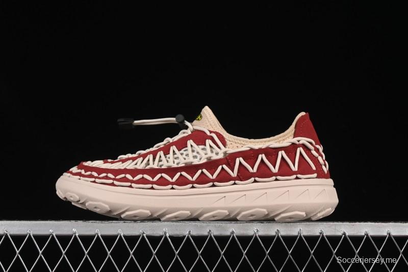 صندل رياضي مسطح منسوج بحزام مطاطي منسوج بحزام مطاطي في الهواء الطلق - 1014097 أحمر