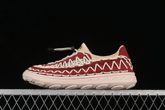 صندل رياضي مسطح منسوج بحزام مطاطي منسوج بحزام مطاطي في الهواء الطلق - 1014097 أحمر