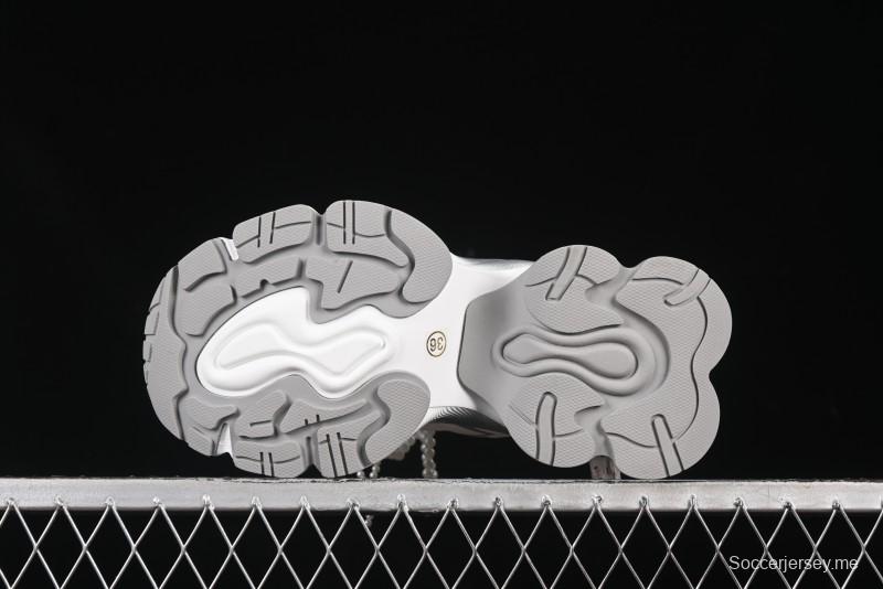 GG-CC حذاء أبي مجوف بأربطة من نفس الطراز مع زيادة ارتفاع مخفي 5 سم - G25X269 أبيض أزرق