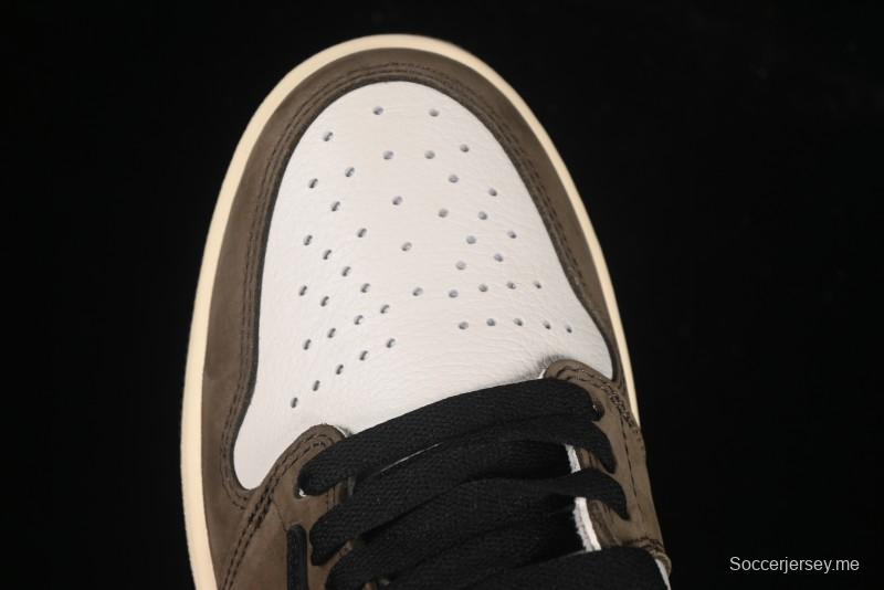 نايك ترافيس سكوت × اير جوردان 1 هاي جوردان 1 هاي أو جي AJ1 إصدار محدود من نايك ترافيس سكوت × اير جوردان 1 هاي اوج AJ1 إصدار عكسي سووش - CD4487-100