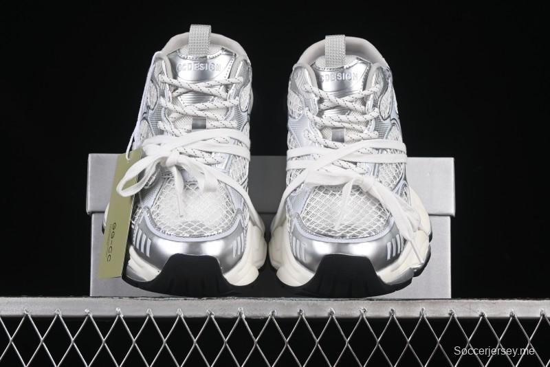 حذاء رياضي ذو رباط بتصميم نجمة بتصميم نجمة بأربطة مجوفة مع زيادة ارتفاع 5 سم - G25U9789