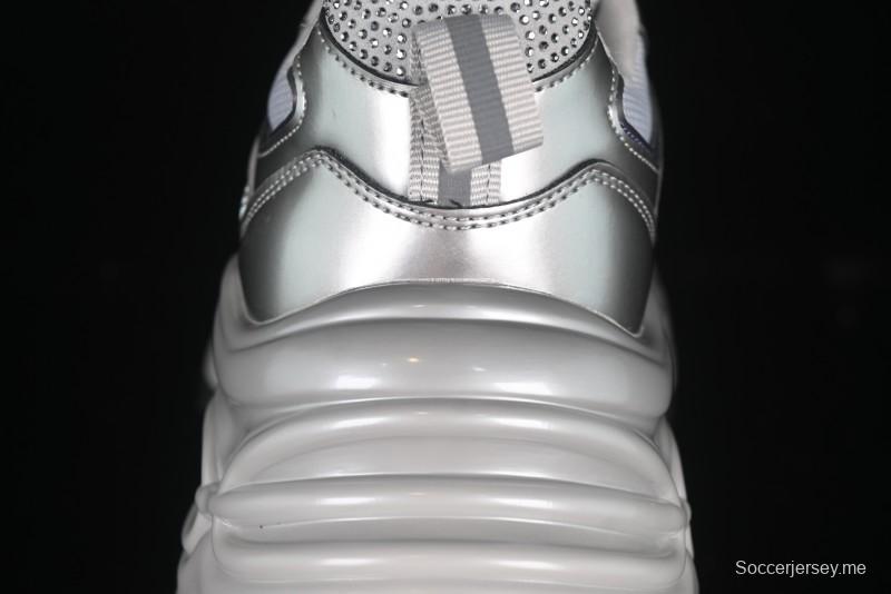 GG-CC 25ss حذاء رياضي مكتنزة جديد بمنصة مكتنزة بزيادة ارتفاع 7 سم وتصميم غير منتظم - 668-2 أسود