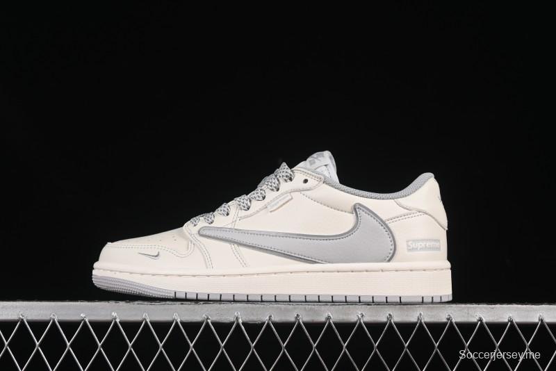 حذاء نايك ترافيس سكوت x Fragment Design x Air Jordan 1 Low OG SP SP AJ1 Collaboration AJ1 من نايك مع سووش عكسي - DH0223-3222