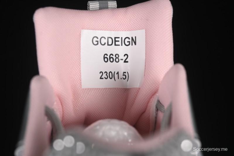 GG-CC 25ss حذاء رياضي مكتنزة جديد بمنصة مكتنزة بزيادة ارتفاع 7 سم وتصميم غير منتظم - 668-2 فضي