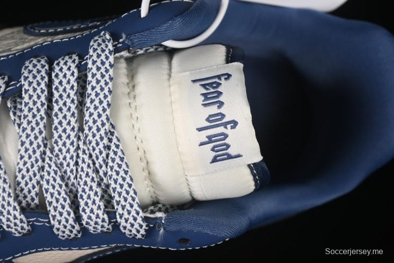 حذاء نايك اير فورس 1'07 منخفض فوغ تعاون نايكي، حذاء رياضي كاجوال أزرق مموج بيج - KK1988-079