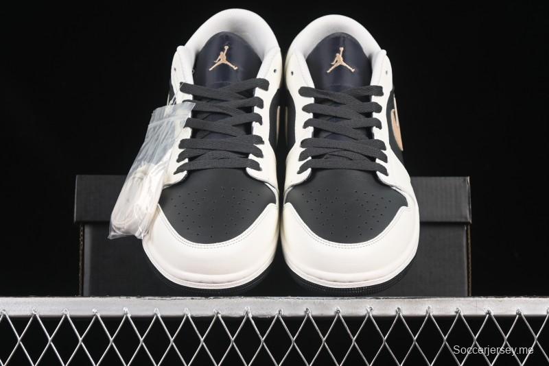 حذاء نايك اير جوردان 1 لاو AJ1 ريترو كاجوال من نايك باللون الرمادي الأبيض الأسود - IH0649-021