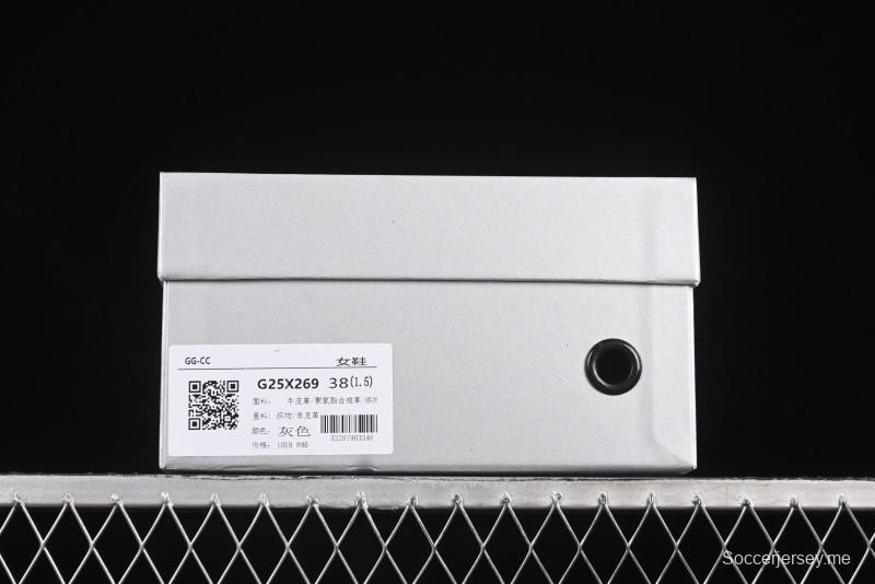 حذاء أبي مجوف بأربطة من نفس النمط GG-CC بنمط نجمة ذات أربطة مجوفة مع زيادة ارتفاع 5 سم - G25X269