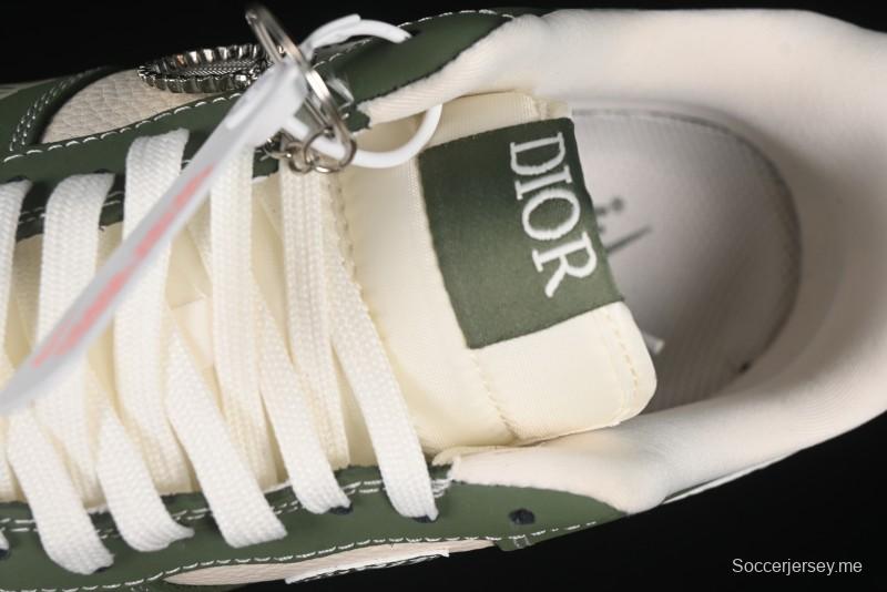 حذاء نايك اير فورس 1'07 منخفض بالتعاون مع ديور باللون الأخضر الداكن المزين بنقوش الأزهار - KK1988-081