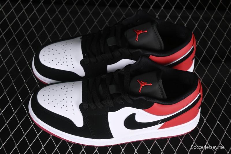 حذاء نايك اير جوردان 1 لاو "أبيض أسود أسود جيم أحمر" سنيكرز ريترو كاجوال - IB8971-106