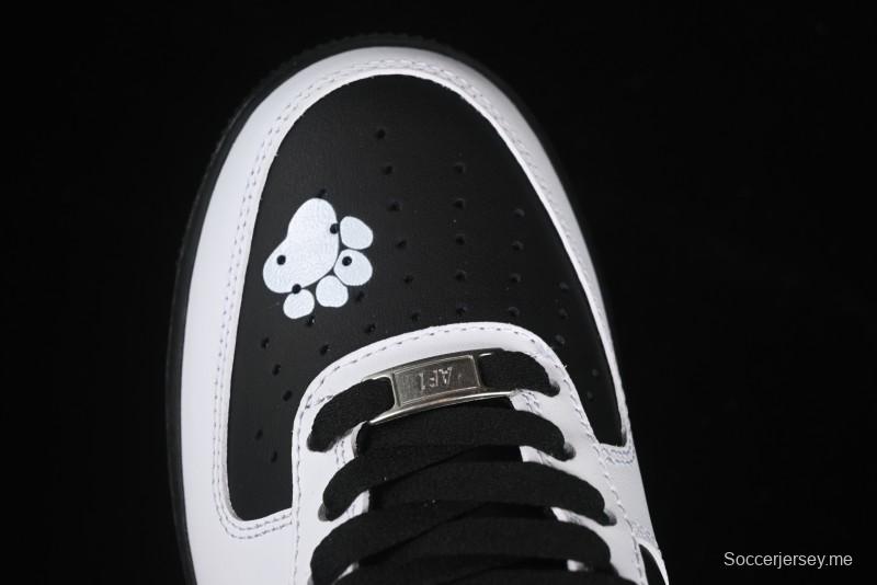 حذاء نايك اير فورس 1'07 منخفض مخصص رسمي ذو تصميم رسمي ساخن 2D ذو طابع رمادي منطقة رمادية كاجوال - ZH0316-077