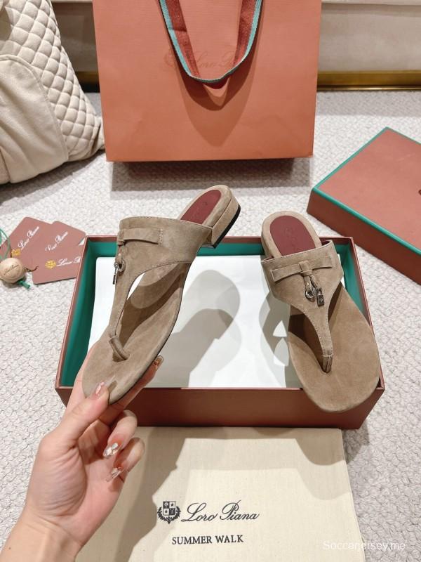 2025 Slippers Le Parmentier Brown Suede Slippers LY00250