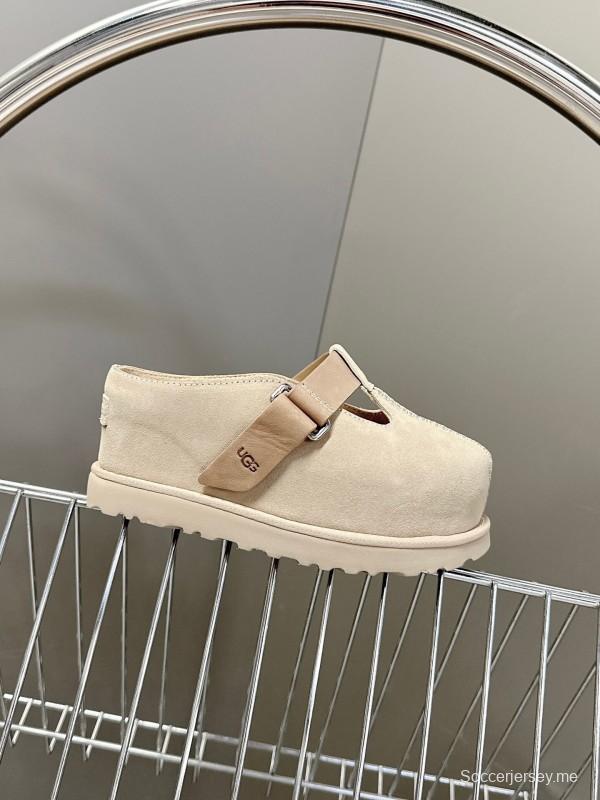 2025 UGG Beige Suede Slippers KFY00230