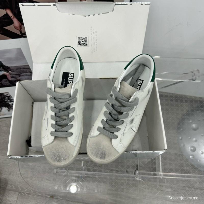 2025 Unisex GGDB White Green Leather Sneakers