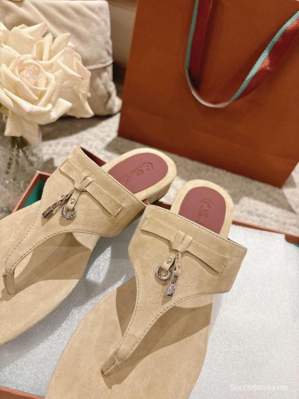 2025 Slippers Le Parmentier Beige Suede Slippers LY00250