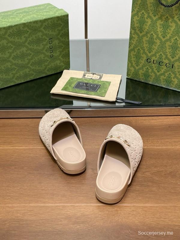 2024 Slippers Gucci Beige Leather Mule MJ00280