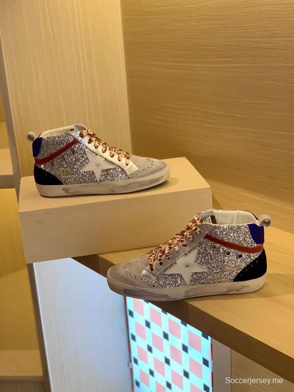 2024 Unisex GGDB Silver White Red Blue Leather Suede Sneakers MJ00300