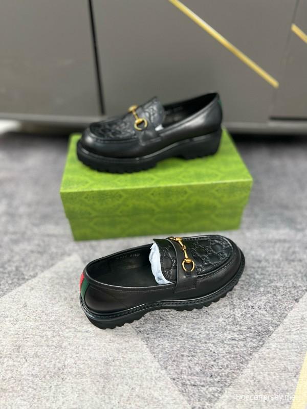 2024 Men Gucci Black Leather Formal Shoes MJ00300