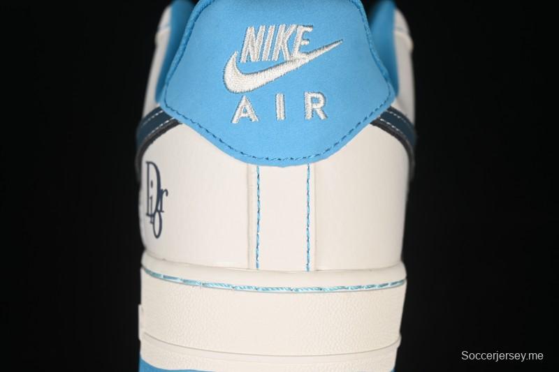 حذاء نايك اير فورس 1 '07 منخفض بالتعاون مع ديور حذاء رياضي كاجوال أزرق حجري منخفض - KK1988-088