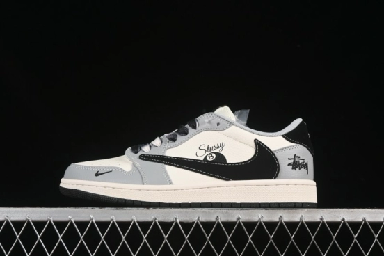 حذاء نايك ترافيس سكوت x Fragment Design x Air Jordan 1 Low OG SP AJ1 ذو الرقبة المنخفضة الكاجوال - XS7089-601