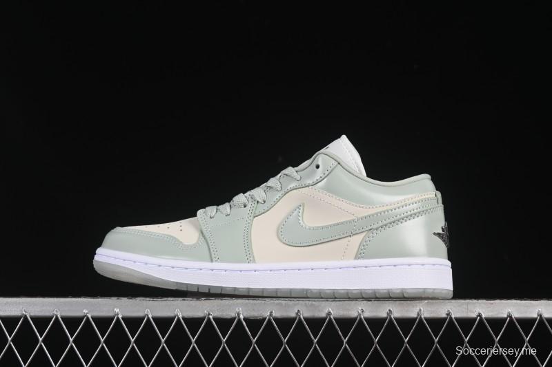 نايك اير جوردان 1 اير جوردان 1 لاو AJ1 AJ1 Amber Green Low Top Low Skate Shoes HF4078-100