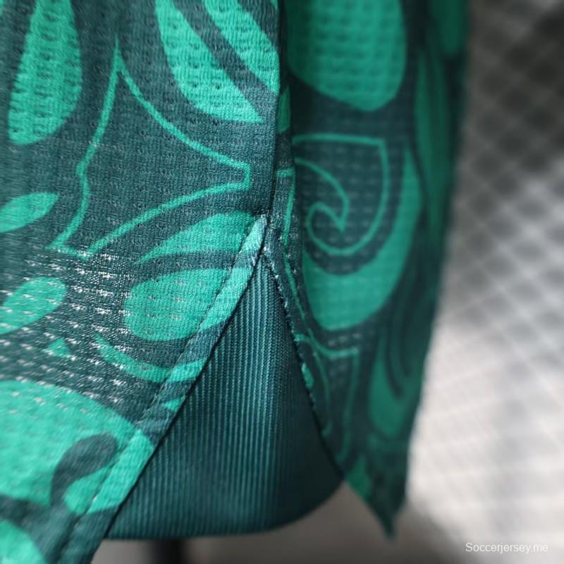 نسخة اللاعب 25/26 قميص أخضر بنقشة إسلامية تقليدية من قميص نادي فلسطين 25/26
