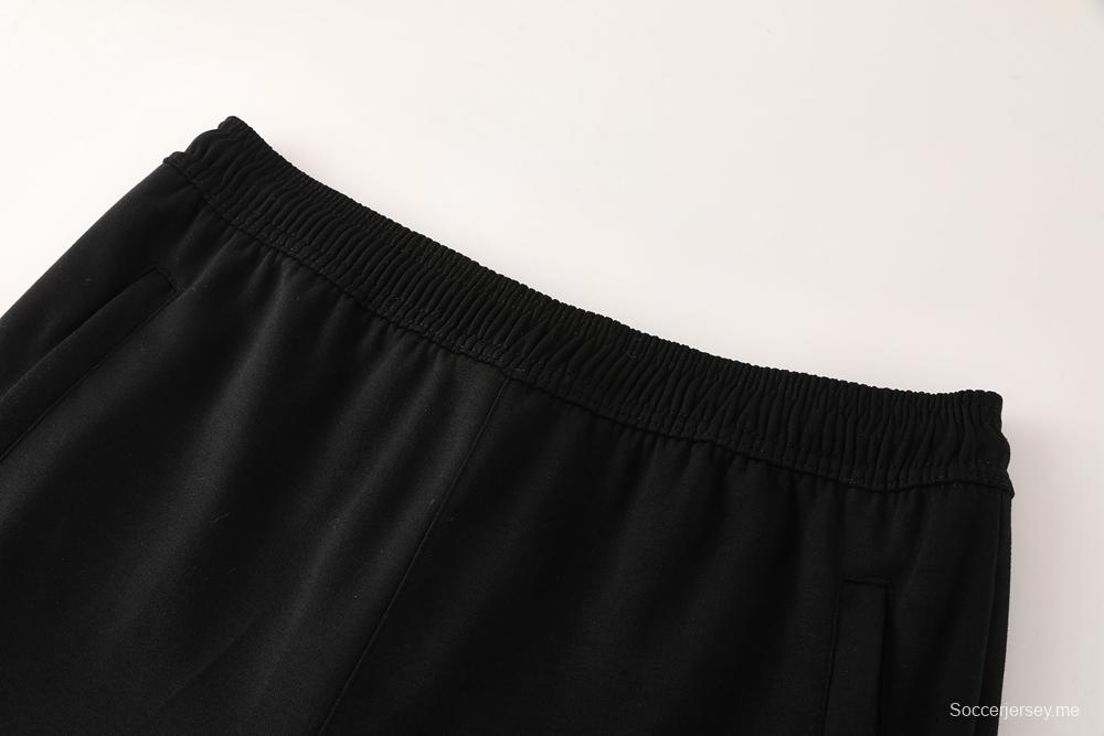 25/26 يوفنتوس جاكيت بغطاء أسود بغطاء أسود بسحاب كامل + بنطلون طويل