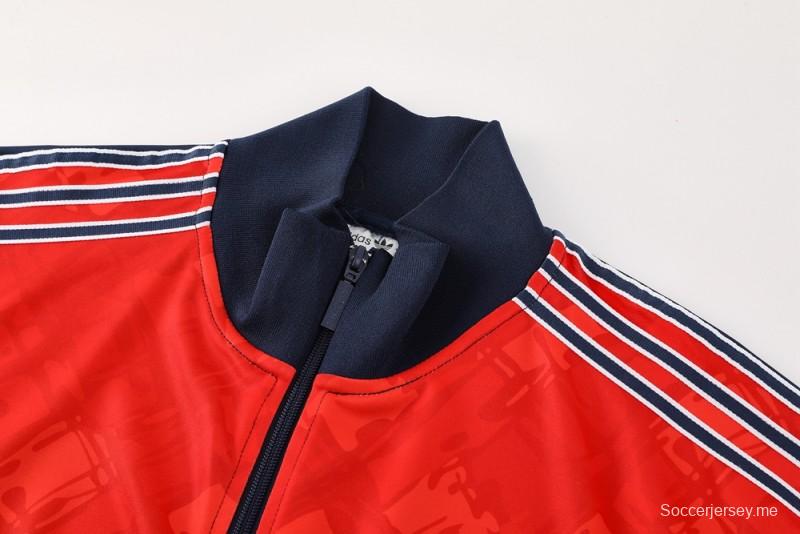 25/26 Arsenal Red/Navy Full Zipper Jacket +Long Pants