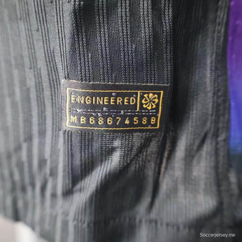 إصدار اللاعب 2025 إنجلترا 2025 قميص بأكمام طويلة أسود اللون أسود اللون