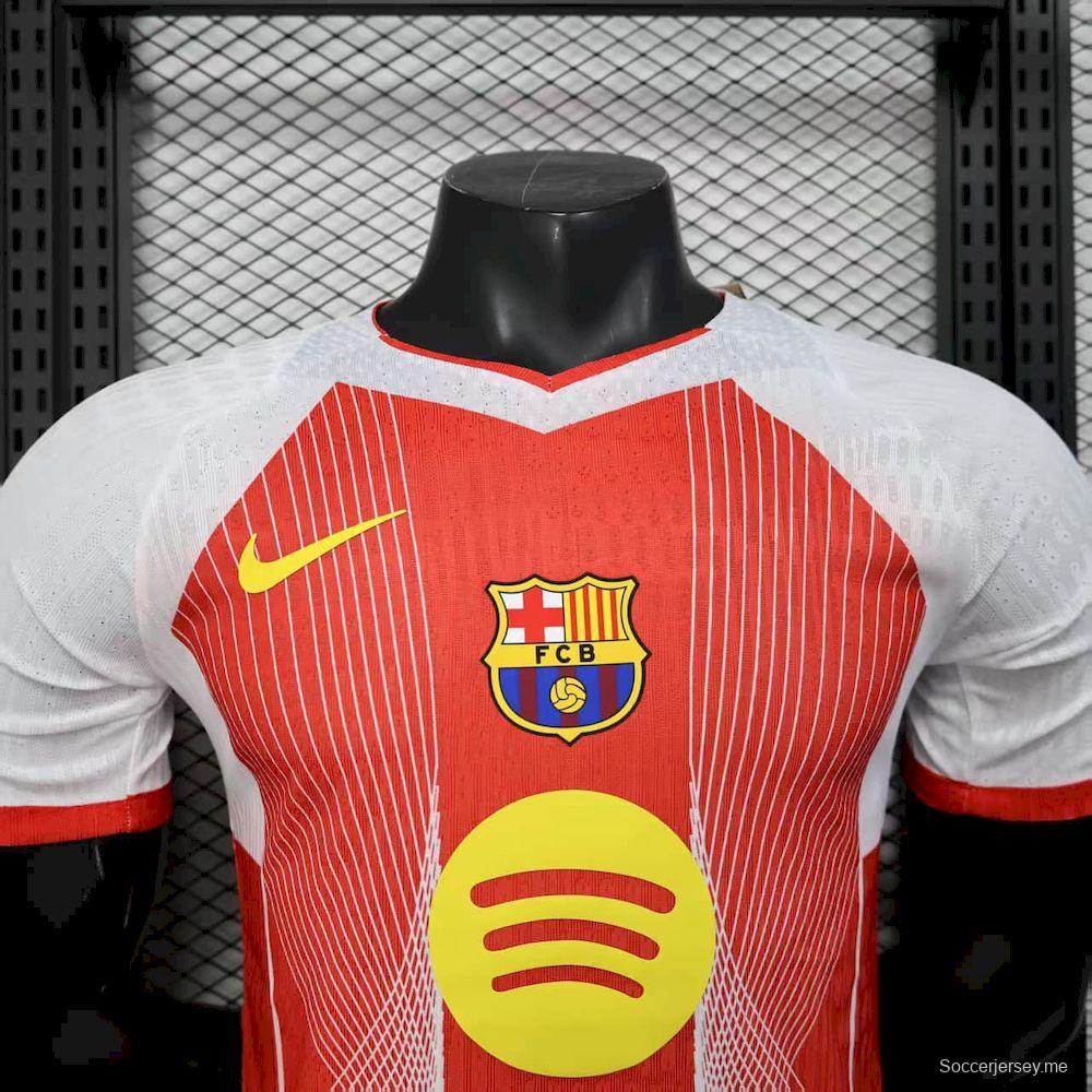 2025/26 نسخة اللاعب 2025/26 قميص برشلونة برتقالي إصدار خاص