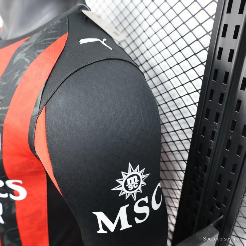 نسخة اللاعب 25/26 قميص بأكمام طويلة الأكمام من ميلان الإيطالي