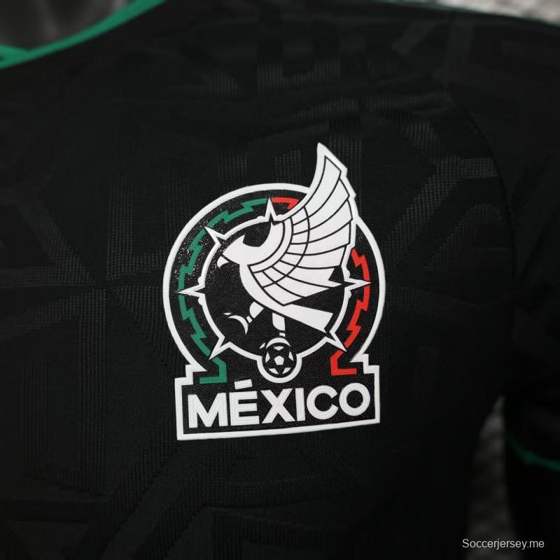 إصدار اللاعب 2025 قميص المكسيك 2025 أسود قبل المباراة