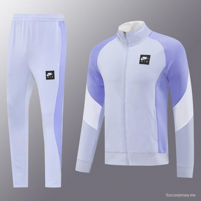 2025 جاكيت نايك 2025 جاكيت بنفسجي كامل بسحاب + بنطلون طويل