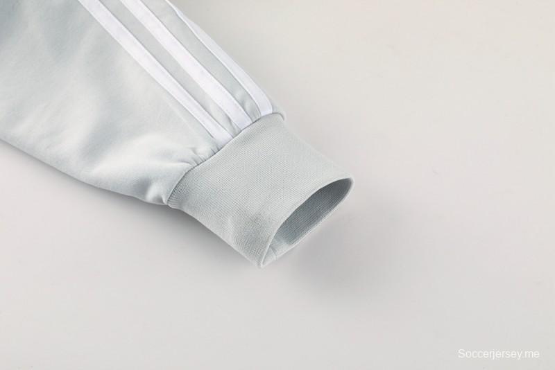 25/26 جاكيت هودي ريال مدريد بغطاء رأس كامل بسحاب + بنطلون طويل