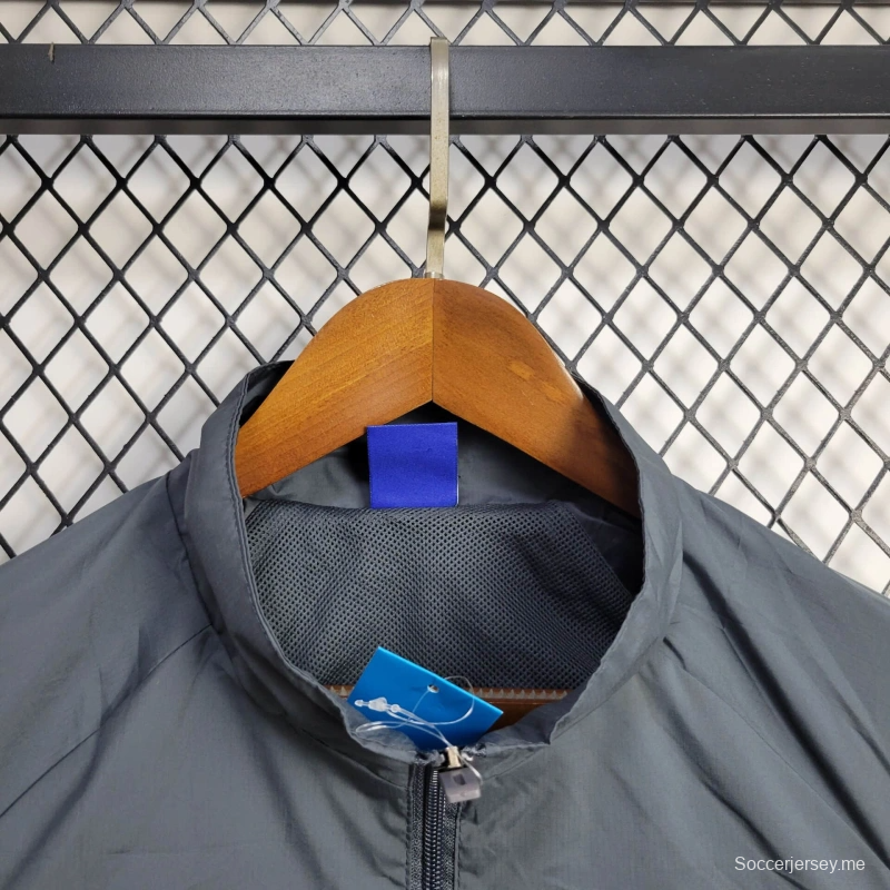 25/26 جاكيت ريال مدريد سترة واقية من الرياح رمادي