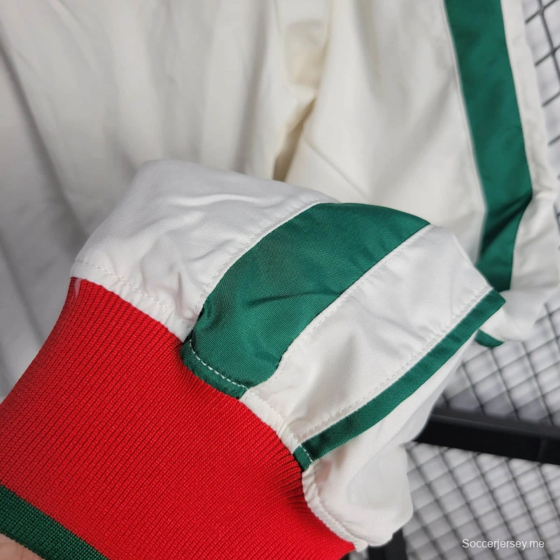 2025 جاكيت برتقالي 2025 سترة واقية من الرياح أبيض