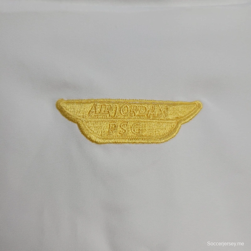 25/26 باريس سان جيرمان جاكيت إير جوردان سترة واقية من الرياح أبيض اللون