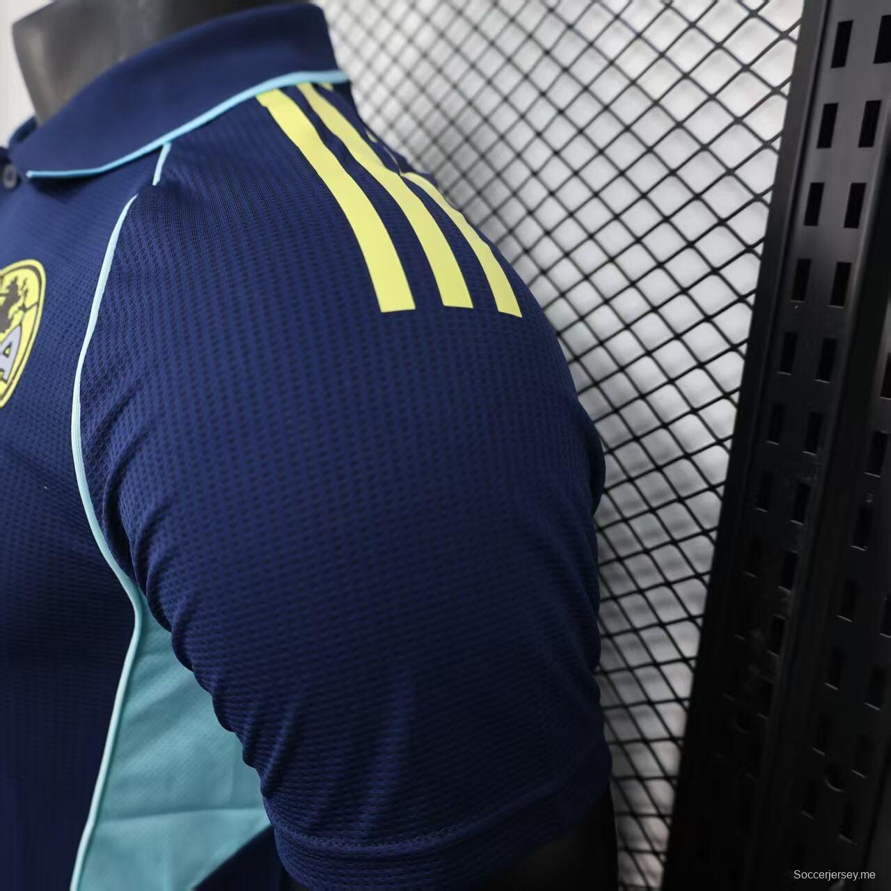 إصدار اللاعب 25/26 قميص كلوب أمريكا 25/26 أزرق خاص قبل المباراة