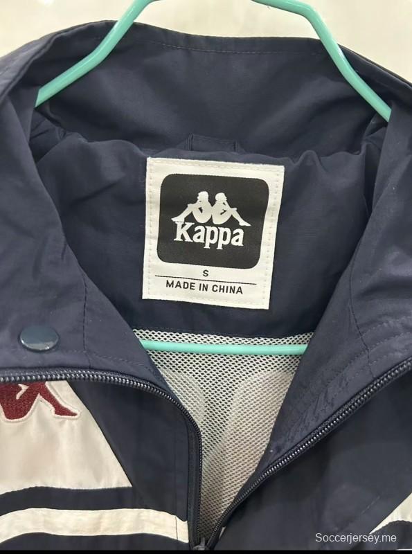 25/26 برشلونة 1967 طراز 1967 سترة واقية من الريح أسود/أبيض/أسود