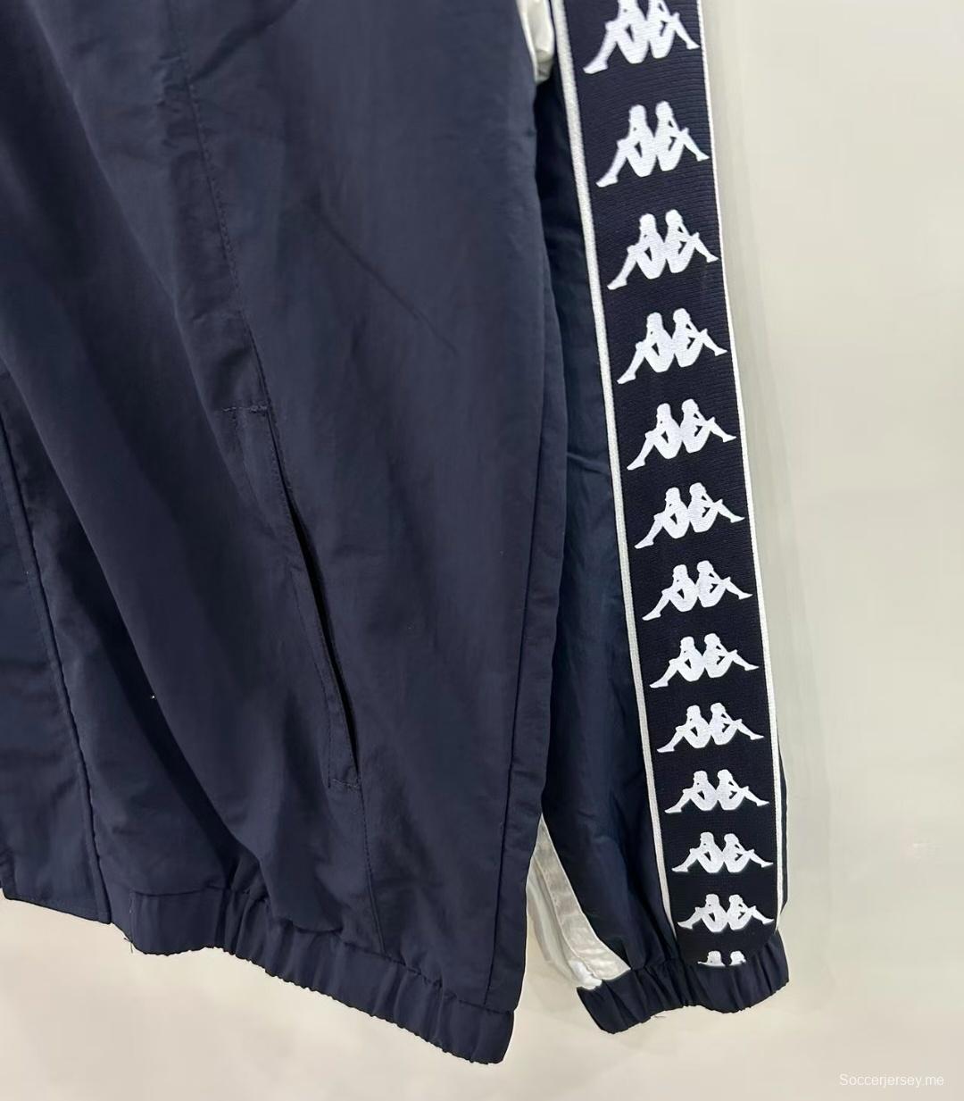 25/26 ريال مدريد 1967 طراز 1967 سترة واقية من الريح أسود/أبيض/أسود