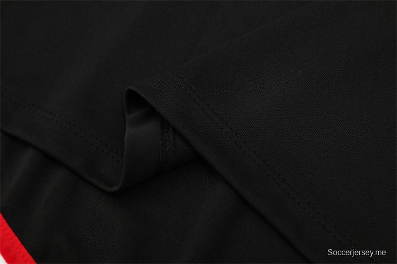 Retro 04/05 AC Milan Black Half Zipper Jacket+Long Pants